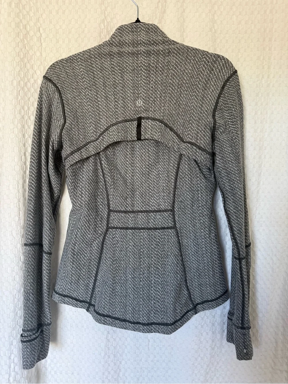 Lululemon Define Jacket Heathered Herringbone Black White Size 8